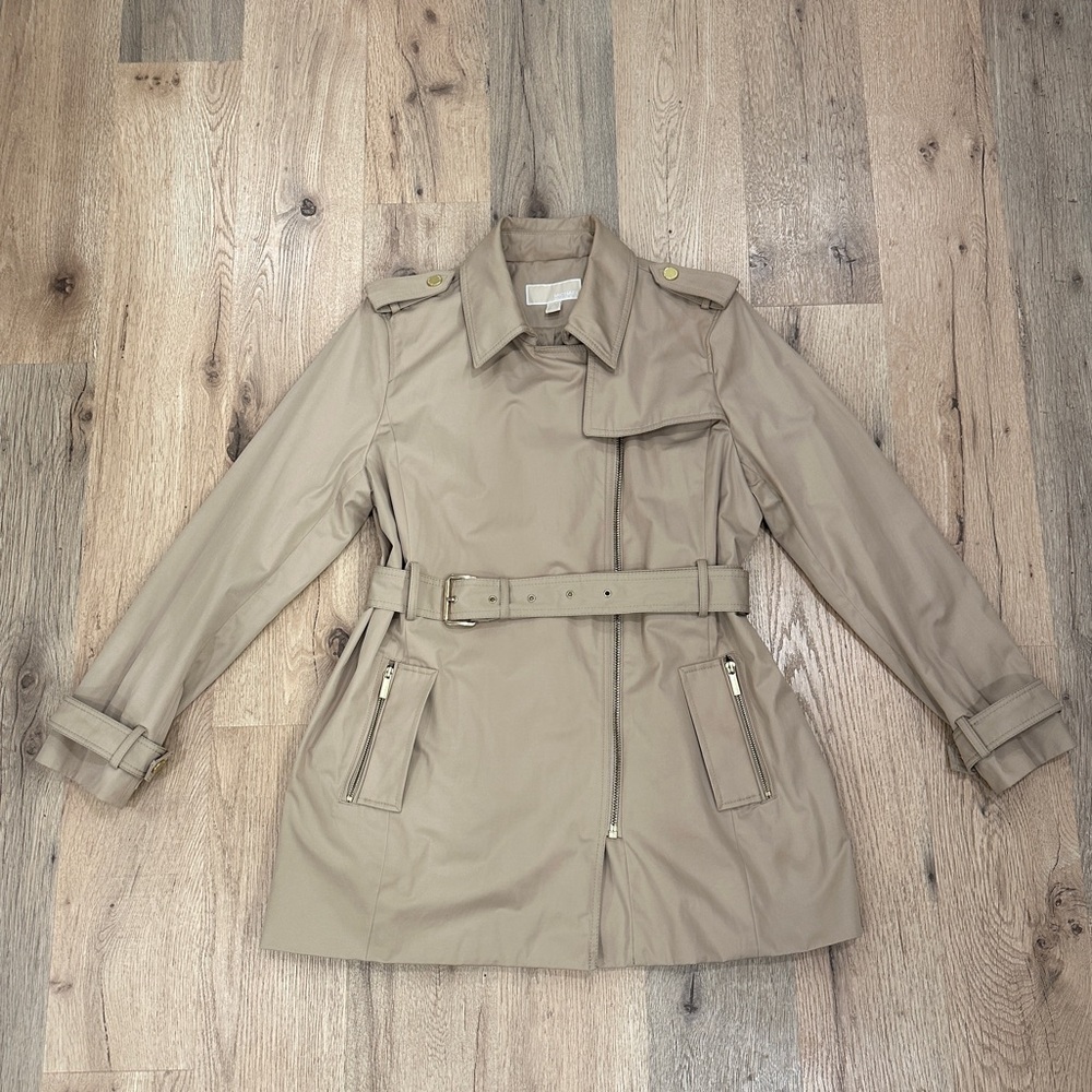 🔥 Michael Kors XL Women's Tan Belted Trench Coat